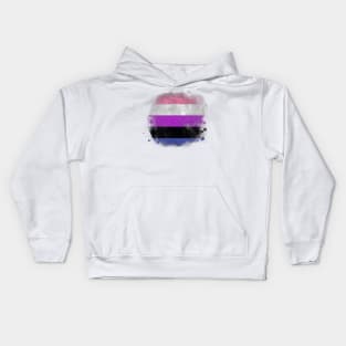 Gender Fluidity pride flag Kids Hoodie